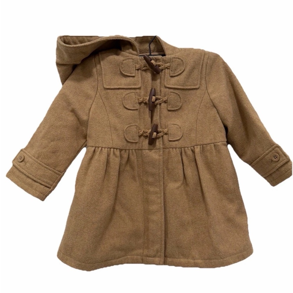 GAP Kids Tan Hooded Toggle Jacket